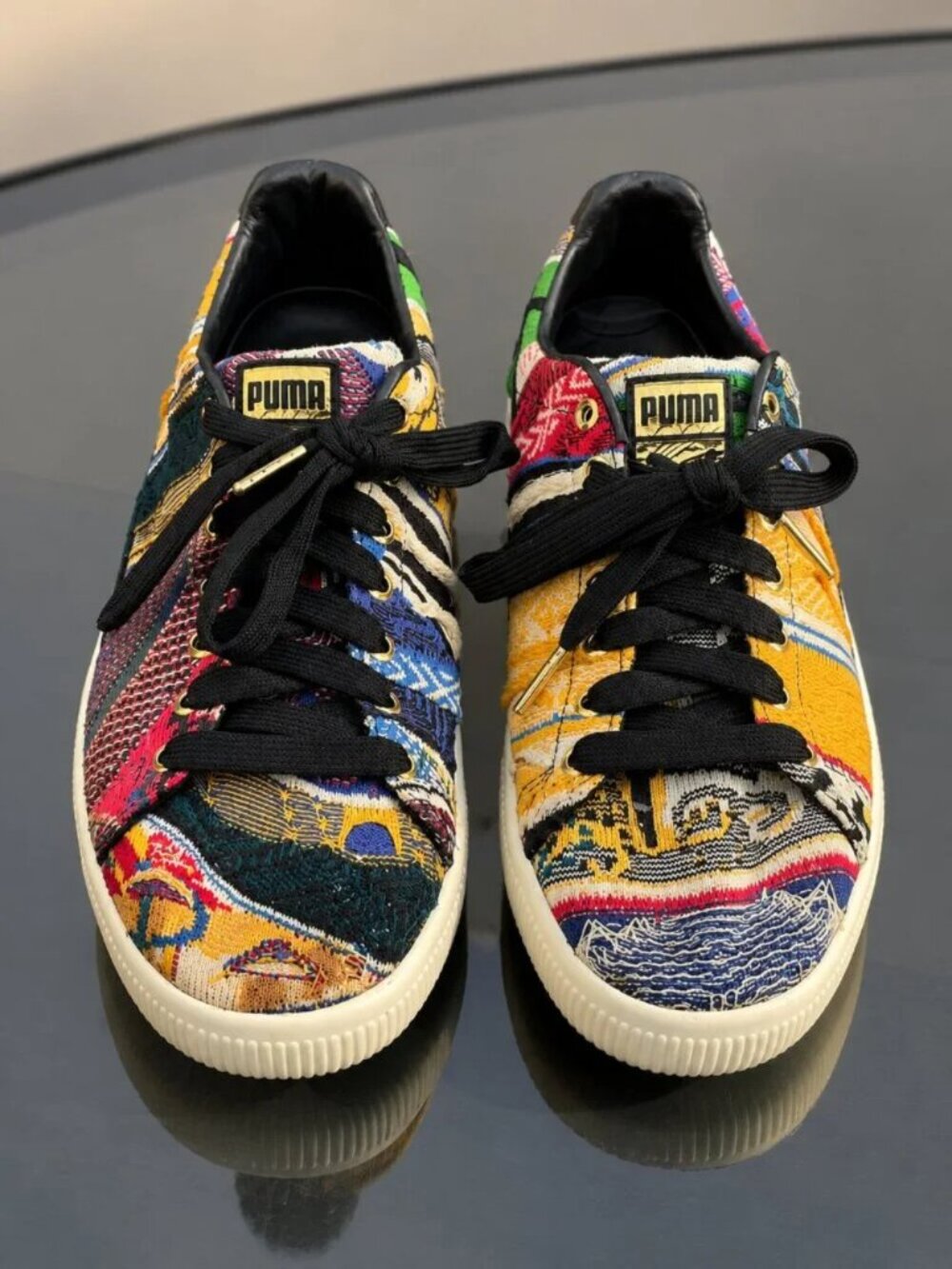 Puma Coogi Clyde Men's 9.5 Multi-Color Knitted Sweater Streetwear Sneakers